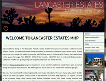 Tablet Screenshot of lancasterestatesmhp.com